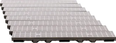 Immagine prodotto di ScarMaxx 8m canale di drenaggio a pavimento canale acqua piovana A15 60 griglia longitudinale grigio - 13x800x6cm