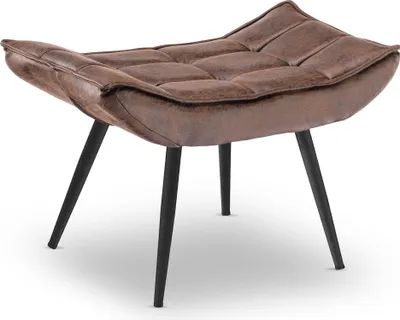 Produktbild von MCombo Sitzhocker Fußstütze mit Metallbeinen, Eleganter Hocker Ottoman Schminktisch für Wohnzimmer Schlafzimmer, Quadratisch 41 * 69 cm, 4779-2 (Braun-Mikrofaser)