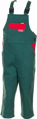 Produktbild von Planam Kinder-Latzhose Gr. 170/176 mittelgrün/mittelrot
