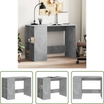 Zdjęcie produktu dla The Living Store Biurko betonowe szare 102x50x75 cm materiał drewnopochodny