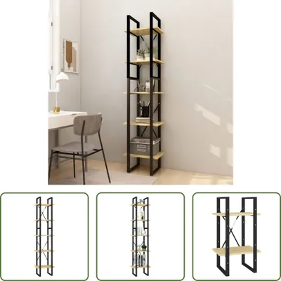 Image de The Living Store Bibliothèque 5 compartiments 40x30x175 cm Pin massif
