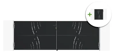 Produktbild von 3,5 m Stahl-Schwingtor NALI VELETA H.120 cm schwarz + 120 cm schwarzes Fußgängertor