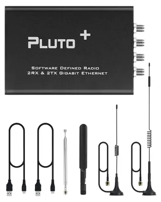 Obrázek produktu pro Softwarově definovaná rádiová technologie, pásmo 70 MHz–6 GHz, duální vysílací a přijímací kanály, s anténou