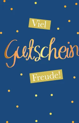 Produktbild von Gutschein - Glückwunschkarte im Format 11,5 x 17 cm mit Umschlag