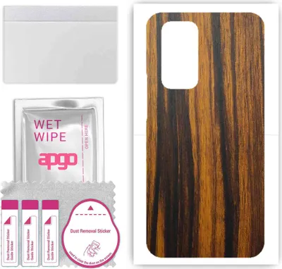 Produktbild von apgo Rückseite Schutzfolie, Skin, kompatibel mit OnePlus 9 Pro, Hinten Displayschutzfolie aus Vinylfolie, kratzfest, einfache Montage - Tigerwood