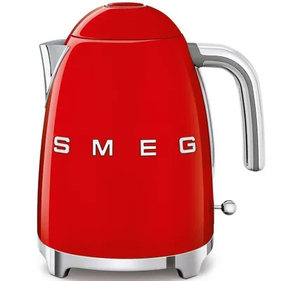 Produktbild von SMEG Wasserkocher Edelstahl 1,7 L Fassung, 2400 W, Wasser Kocher, 2400,00 W, 360° Basis, BPA- Frei, elektrischer - Rot