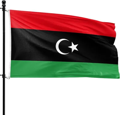 Produktbild von Flagge Libyen, 90 x 150 cm, Polyester, für die Fahnenstange