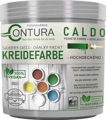 Produktbild von Contura BeGreen 250ml. Kreidefarbe Shabby Chic Möbellack - 23 Moon Grey
