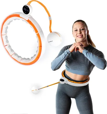Image de Cerceau lesté magnétique, TPE, blanc/orange, compteur