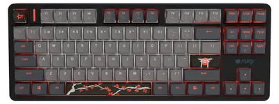 Imagen del producto de Teclado para juegos Fury Kanabo K6, distribución estadounidense, RGB, con imanes, color negro y gris