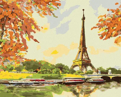 Produktbild von Zuty - Malen nach Zahlen - EIFFELTURM MIT SCHIFFE, 40x50 cm, ohne Keilrahmen