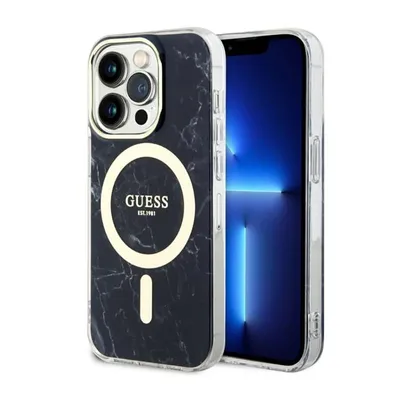 Image de Guess Guhmp14Lpcumak Iphone 14 Pro 6.1Czarny/Noir Hardcase Marble Magsafe