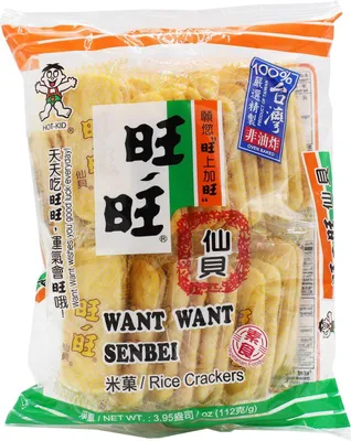 Obrázek produktu pro Want Want Senbei – rýžové sušenky, sladko-slané, 112 g