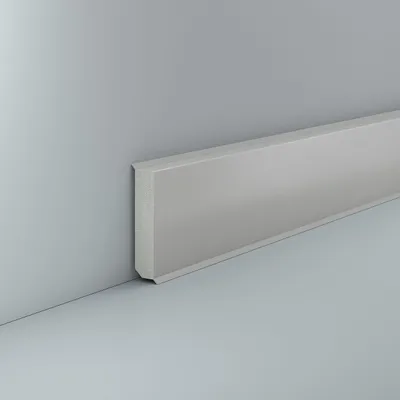 Produktbild von Sockelleiste Kunststoff 12 x 60 Hartschaum Grau PVC Dichtlippe Feuchtraum
