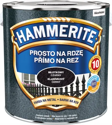 Immagine prodotto di Hammerite Vernice protettiva per metalli effetto martellato antiruggine, nera, 2,5 L