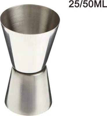 Produktbild von Kleiner Messbecher/Barmaß, Jigger für Cocktails, 2/4 cl, Rostfreier Edelstahl, Silber,