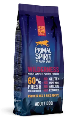 Produktbild von Primal Spirit Wilderness 60% Fleisch Schweinefleisch Huhn