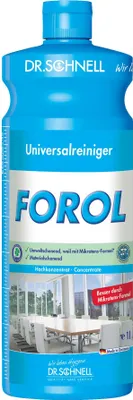 A bottle of Dr. Schnell FOROL Allzweckreiniger.