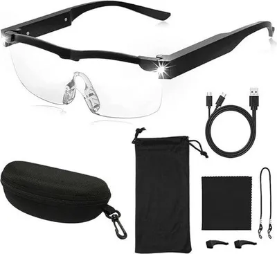 Produktbild von Vergrößerungsbrille mit LED-Beleuchtung - Set mit Brillendoos und Brille