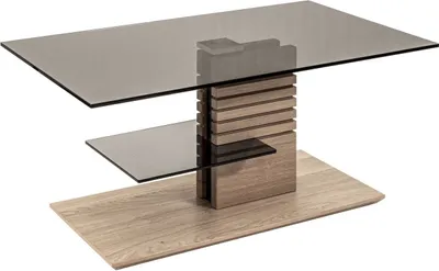Produktbild von Couchtisch Celka 100x60x47 höhenverstellbar Wildeiche/Parsol 16247