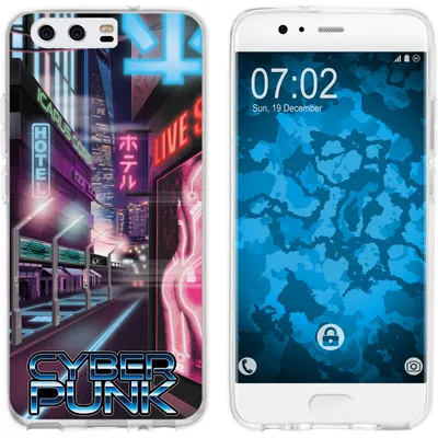 Produktbild von PhoneNatic Case kompatibel mit Huawei P10 Plus Silikon-Hülle Retro Wave Cyberpunk.01 M4