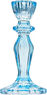 Productafbeelding van Kandelaar glas blauw - Kegelvormige Kaarsenhouder - Binnen en Buiten - Tafeldecoratie