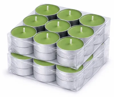 Produktbild von Duft-Teelichter 36er Pack – Duft Apfel, ca. 4 Stunden Brenndauer, Teelicht Kerzen aus Wachs, rund Ø 4 cm, hergestellt in der EU, für Indoor & Outdoor