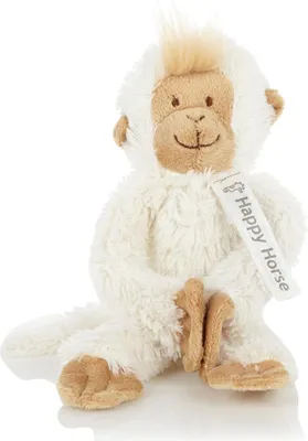 Zdjęcie produktu dla Happy Horse przytulanka wisząca małpka biała - miękka pluszowa małpka 23 cm