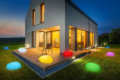 Produktbild von Bonetti LED Solar Gartenleuchte Stein / 8 Farben / optionaler Farbwechsel / 40 od. 50 cm / IP67 / RGB / Solarlampe / Dekoleuchte / Außenleuchte / Gartenlampe / Dekostein / Leuchtstein / Stone (50 cm)