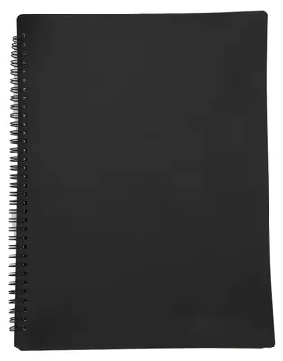 Immagine prodotto di Cartella portapartiti, 4 pagine, apertura a 180°, espandibile, rilegatura a spirale, A4, plastica, 40 tasche, supporto, accessori