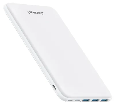 Immagine prodotto di Charmast Power Bank, power bank sottile da 26800mAh con 4 uscite/3 ingressi, colore bianco