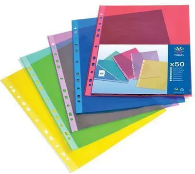 Zdjęcie produktu dla Viquel 106050 06, 210 x 297 mm (A4), Wielobarwny, Polipropylen (PP), 0,05 mm, 50 szt.