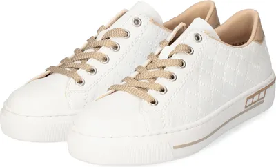 Zdjęcie produktu dla Rieker buty damskie sznurowane buty sportowe sneakersy białe rekreacyjne, rozmiar buta:41 EU