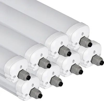 Produktbild von 8er Set LED Wannenleuchten, 4320 Lumen, Kaltweiß, L 120 cm