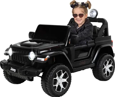 Produktbild von Actionbikes Motors Kinder Elektro Auto Jeep Wrangler Rubicon | 12V 7 Ah - Elektroauto mit Fernbedienung - Alle Audiofunktionen - Ab 3 Jahre (Schwarz)