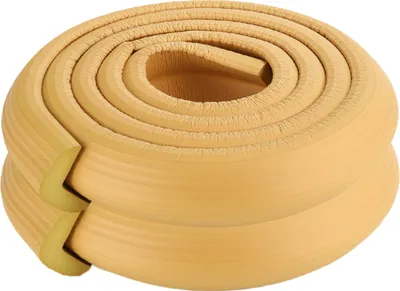 Image de (pack de 2) 2M Design de bande en forme de L Épaissir la table de sécurité de bébé. Coussin de protection des coins de l'arête Bandes de choc anti-collision, Kaki