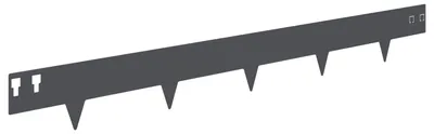 Image de Bordure de pelouse, 10 pièces, 100 x 12 cm, acier, gris anthracite