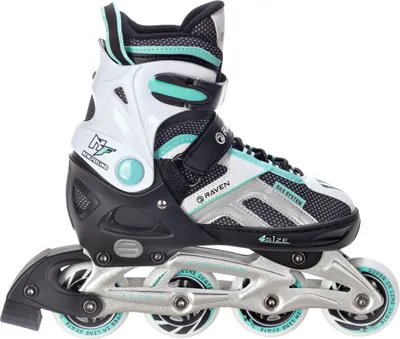 Produktbild von RAVEN Inlineskates Pulse Black/Mint verstellbar 37-40