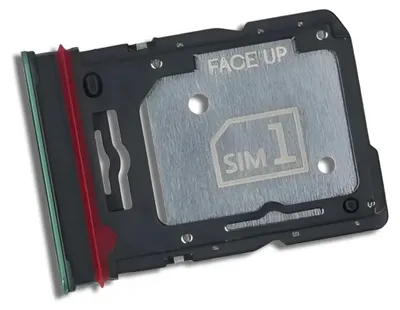 Produktbild von Ersatz Hybrid-SIM-Kartenhalter mit microSD Fach für Motorola Edge 60 (XT2505-4) Grün