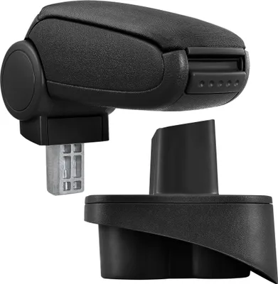 Image de [pro.tec] Accoudoir central pour Mercedes Classe A W168 (seulement à partir de Facelift 03.2001) - Accoudoir avec compartiment de rangement - rembourré - textile - noir