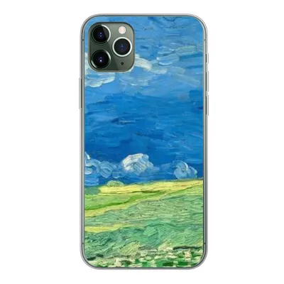 Produktbild von MuchoWow® Handyhülle Schutzhülle Hülle für iPhone 11 Pro Max Weizenfeld unter Gewitterwolken - Vincent van Gogh Silikon Softcase Handy Hülle - Schutz