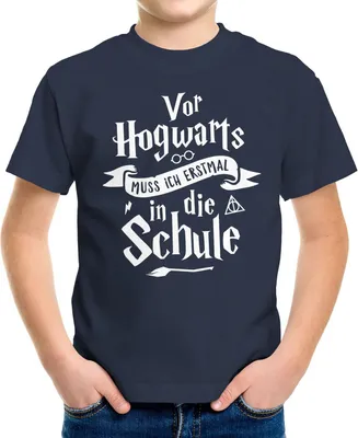 Produktbild von Kinder T-Shirt Jungen Vor muss ich erstmal zur Schule Zauberer lustiges Motiv Geschenk zur Einschulung Schulanfang Moonworks® navy 86-92 (1-2 Jahre)