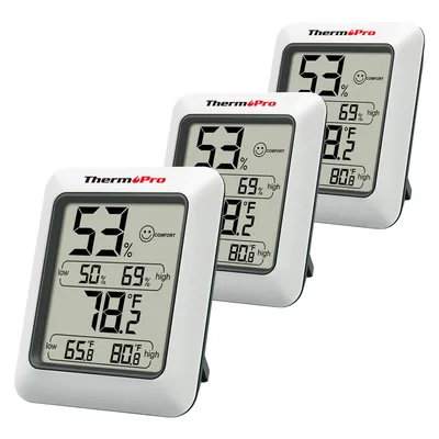 Produktbild von ThermoPro TP-50-3 Digitales Thermo-Hygrometer im 3er Set