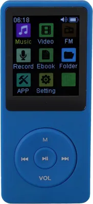 Produktbild von MP3 Player Sprachaufzeichnung Videowiedergabe Bluetooth Funktion Musikplayer mit TFT 1.82in Bildschirm Blau Ohne Speicherplatz