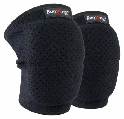 Produktbild von INF 2er Pack Schwarze Sport Knieschoner - Einheitsgröße - Anti-Kollisions Knieschützer für Sport