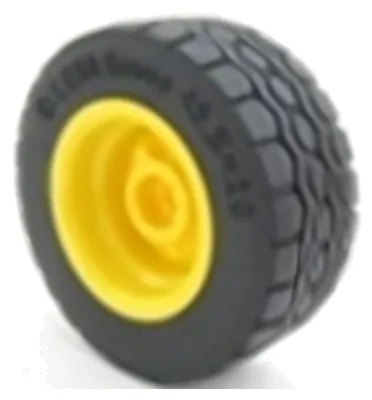 Immagine prodotto di 1x ruota Lego Technic 49,5x20 nero cerchio 30,4x20 giallo 15413 56145c05