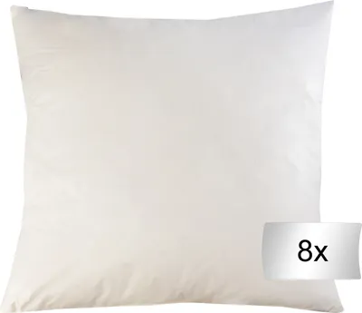 Produktbild von Kissenfüllungen - 50 x 50 cm - Naturfarben - Baumwolle-Entenfedern - 8er Set