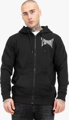Obrázek produktu pro Pánská bunda s kapucí a zipem regular fit OCTAGON FULL ZIP HOODIE Black/White/Grey M Tapout
