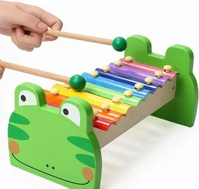 Zdjęcie produktu dla Drewniany ksylofon - Wesoła żaba