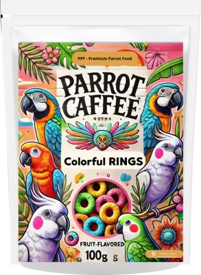 Immagine prodotto di Parrot Snack - Patatine colorate alla frutta per pappagalli 100G - Snack sano